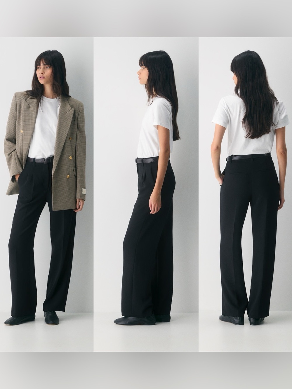 Aritzia The Effortless Pant Crepette Black 0